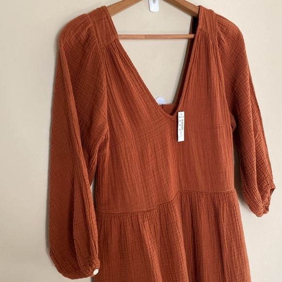 Madewell Slub Cotton Midi Dress - Picture 4 of 7